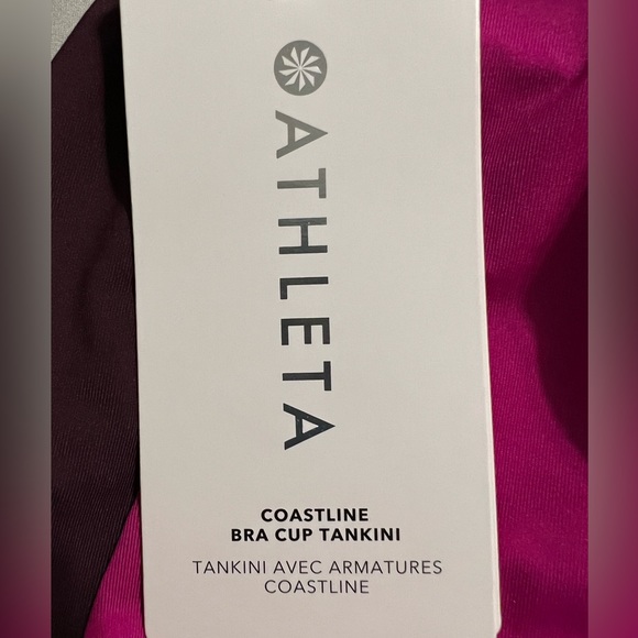 Athleta Coastline Bra Cup UPF Quick Dry Pink Adjustable Strap NWT Tankini - Picture 5 of 8